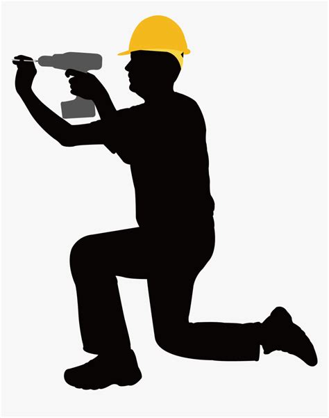 Construction Worker Silhouette Png - Silhouette Construction Worker Clipart, Transparent Png ...