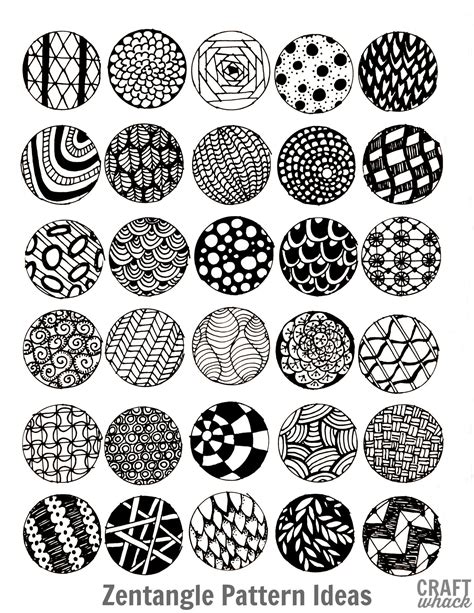 54 Zentangle Pattern Ideas for Beginners