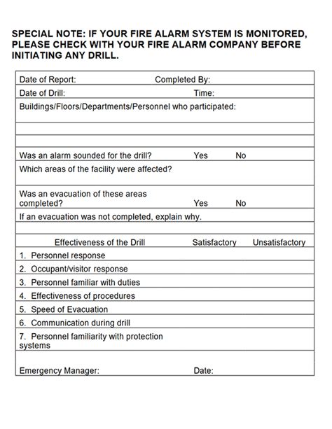 Fire Evacuation Drill Report Template – Thegreenerleithsocial.org