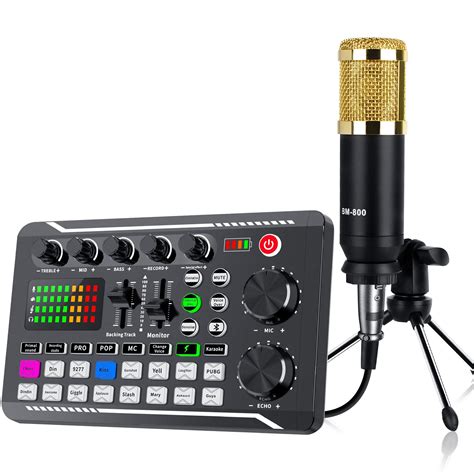 Buy Podcast Equipment Bundle, Audio Interface with DJ Mixer and Sound Mixer, Portable ALL-IN-ONE ...