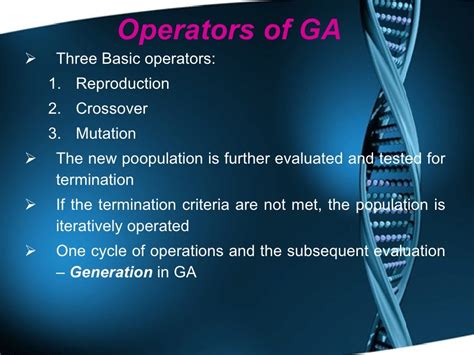 Genetic algorithms