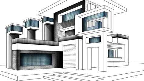 Modern House Design Sketch - Under Asia