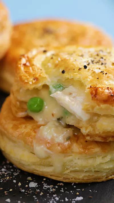 Chicken Pot Pie Biscuits | Recipe | Pot pies recipes, Puff pastry recipes, Chicken pot pie recipes