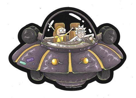 Rick and Morty TV Series In Their Spaceship Peel Off Image Sticker Decal NEW | Starbase Atlanta