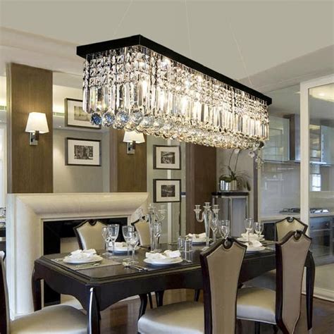 Rectangular Crystal Chandelier - Dining Room Crystal Chandeliers | Crystal chandelier dining ...