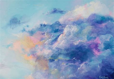 Pearlised paintings by Emily Louise Heard that show the beauty of the sky | Creative Boom