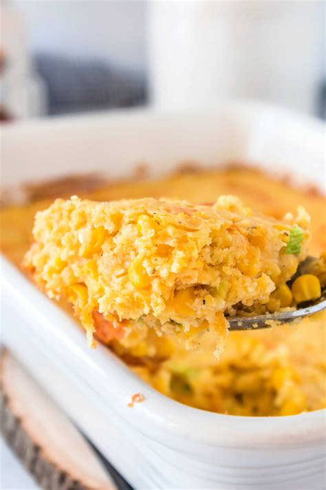 Easy Cornbread Casserole with Cheese