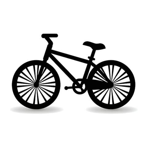 Premium AI Image | Black silhouette of a bicycle on white background