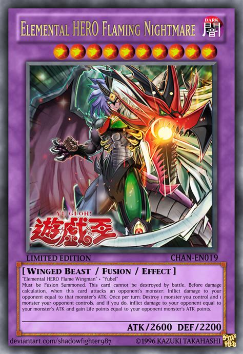 Elemental HERO Flaming Nightmare | Custom yugioh cards, Yugioh dragon cards, Yugioh cards