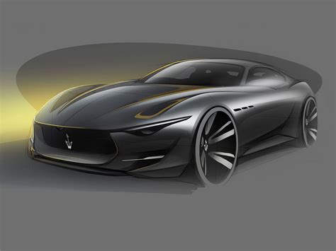 Maserati Alfieri Concept - Design Sketch - Car Body Design