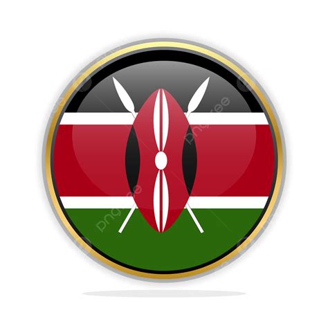 Button Flag Design Template Kenya Vector, Flag, Vector Flag, Button Flag PNG and Vector with ...