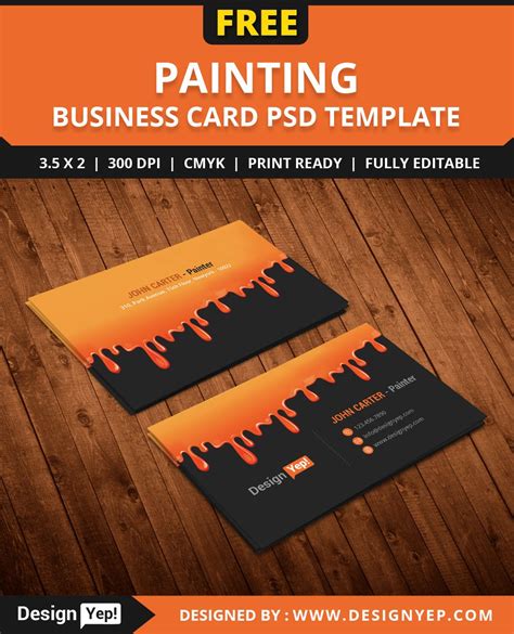 Painting Business Card Background – Warehouse of Ideas