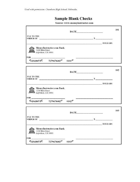 Printable Blank Check Form - Printable Forms Free Online