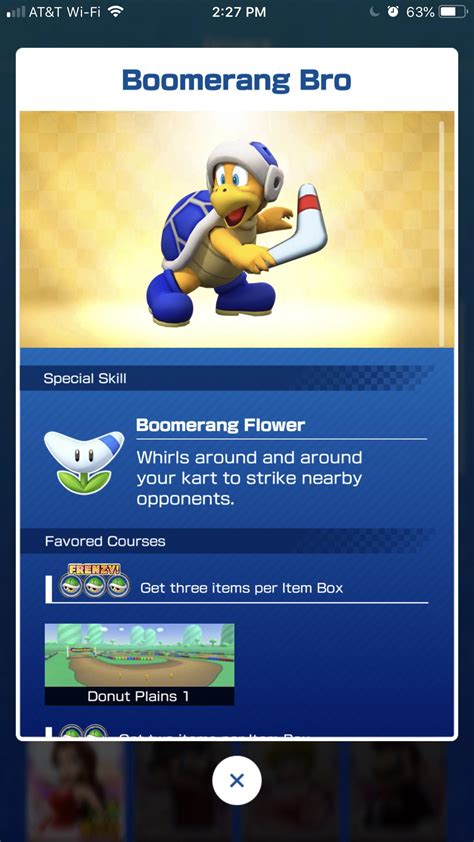 Boomerang Bro is the Worst Character! Only one track he can have three items on! : r/MarioKartTour