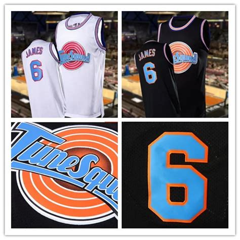 Stitched Lebron James Space Jam Jersey Tune Squad,6 Lebron Toon Squad Jersey,Looney Tunes Jersey ...