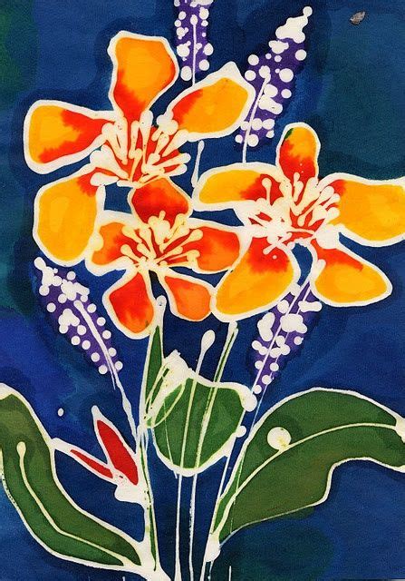 Batik Art | Art - Batik Design | Batik art, Silk art, Flower art