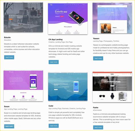 Free Simple HTML Templates Of 64 Free HTML Website Templates 2019 Colorlib ...