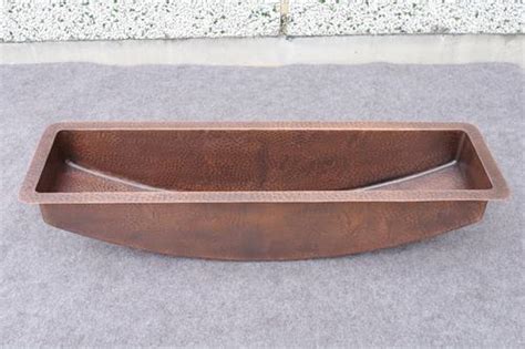 TS3397-copper trough bar sink | Copper Hoods | Copper Bath Tubs | Copper Farmhouse Sinks ...