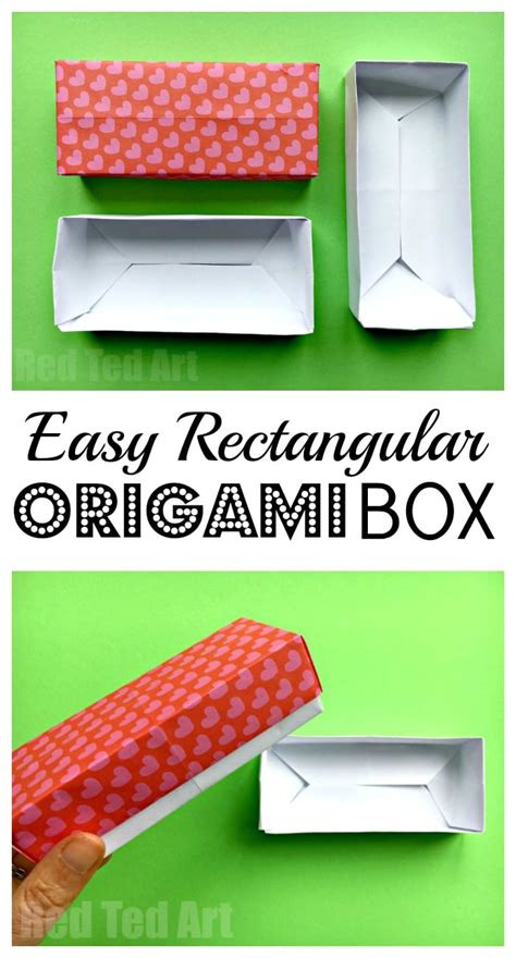 Easy Rectangular Origami Box - Red Ted Art - Kids Crafts