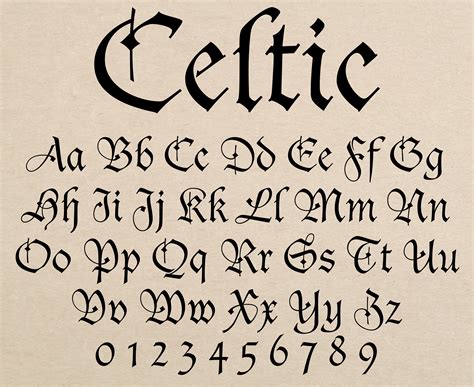 Celtic Font Irish Font Gaelic Font Celtic Letters Svg Celtic Alphabet Svg Celtic Font Styles ...