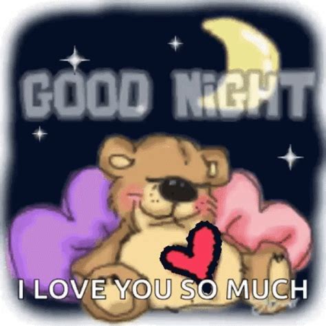 Goodnight I Love You So Much Bear GIF | GIFDB.com