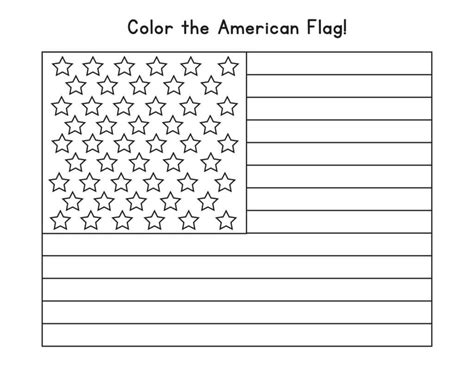 American Flag Coloring Page