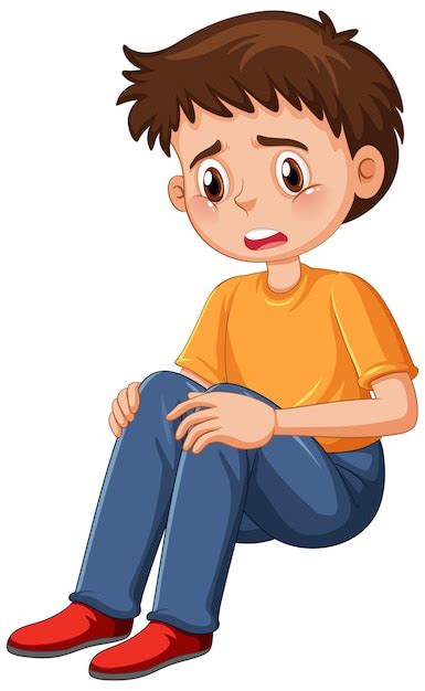 Free Vector | Young man with sad face cartoon character