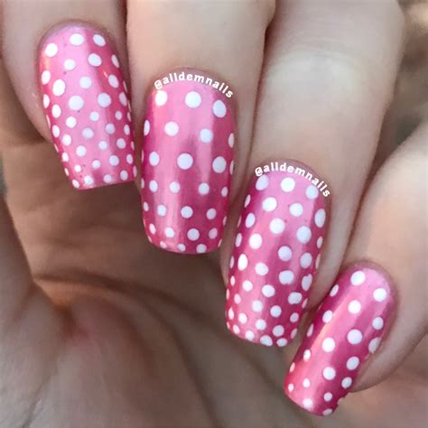 Playful, Pink Polka Dots! - ALL DEM NAILS