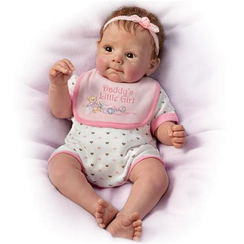 Ashton Drake - DADDY'S LITTLE GIRL Lifelike Baby Doll Girl By Sherry Rawn | eBay