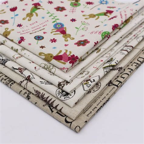 Aliexpress.com : Buy Printed Linen Cotton Fabric For Patchwork Fabrics Meter Tilda For Sewing ...