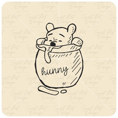 Winnie The Pooh Hunny Pot Drawing