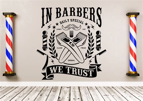 Barber Shop Wall Decal Barber Shop Wall Sticker Barber | Etsy