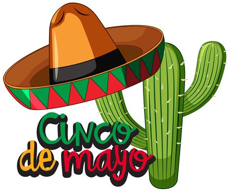 Cinco de mayo festival with cactus and hat 454992 Vector Art at Vecteezy