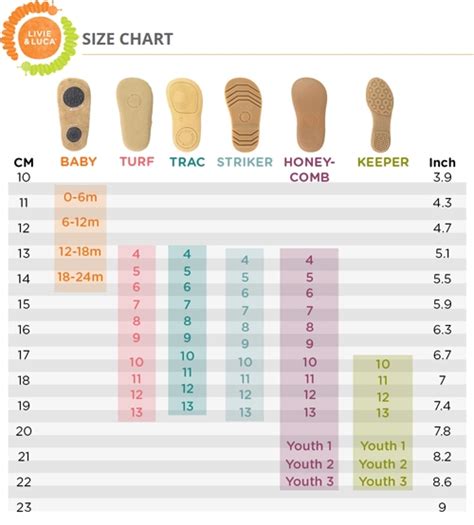 Saucony Kids Shoe Size Chart