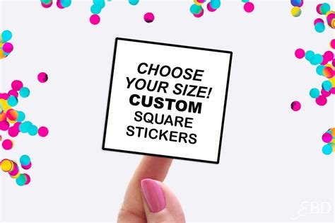 Custom Square Stickers - Custom Labels - Square Labels - Custom Clear Stickers - Custom Stickers ...