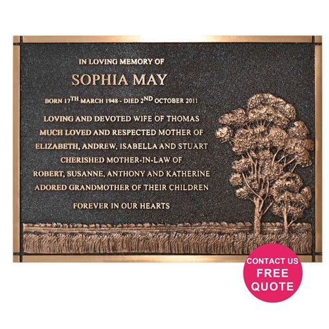 Memorial Plaques - Design online, Worldwide delivery