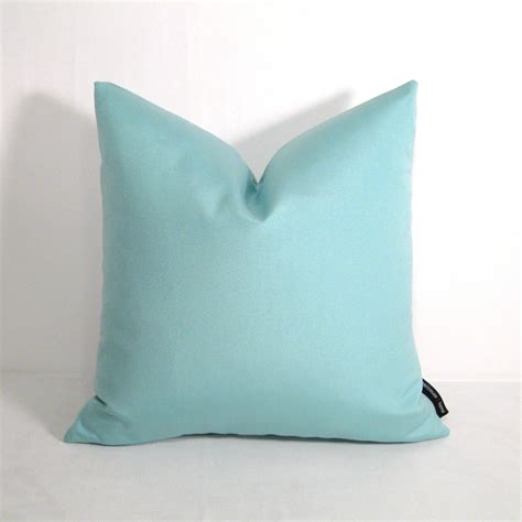 Aqua Blue Pillow Cover Indoor Outdoor Decorative by Mazizmuse