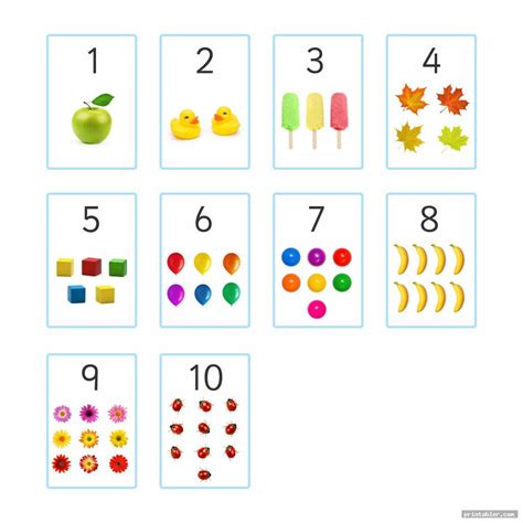 Number Printable Flash Cards