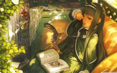 937 Wallpaper Anime Girl Reading A Book Images - MyWeb