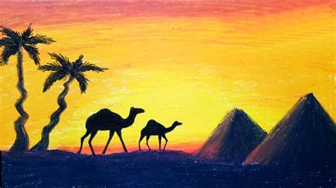 Desert Sunset Drawing at Russell Anderson blog