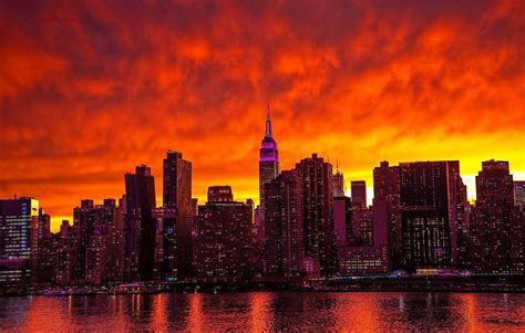 Sunset in Manhattan Wallpaper, HD Nature 4K Wallpapers, Images and Background - Wallpapers Den