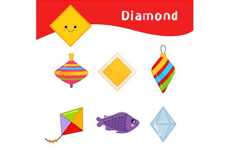 Diamond shapes for kids - koollot