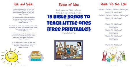 15 Bible songs to teach little ones! {with free printable} - Wildflower Ramblings New