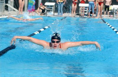 "Chapman University women's swim team member, Orange, California"