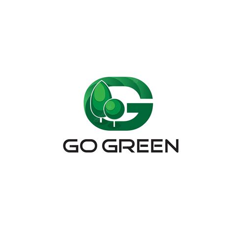 Premium Vector | Go green logo