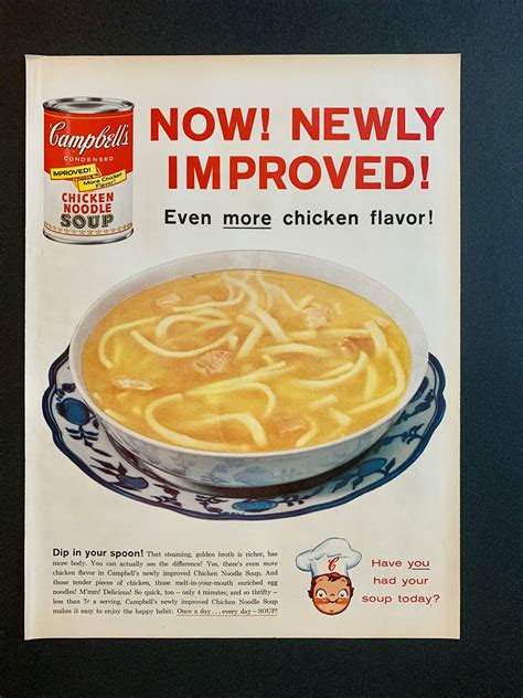 Vintage Campbells Soup Ads Several Styles 1950s and 1960s Original Vintage Advertisements ...