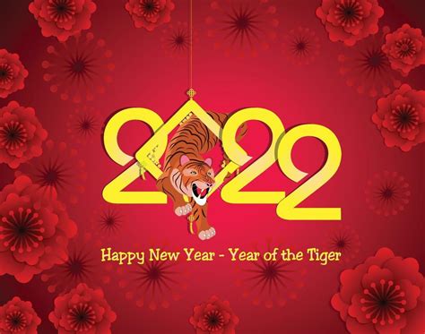 Happy Chinese new year 2022 - year of the Tiger. Lunar New Year banner design template. 2154493 ...