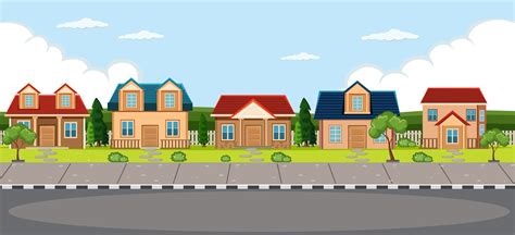 Simple village house background 1268739 Vector Art at Vecteezy