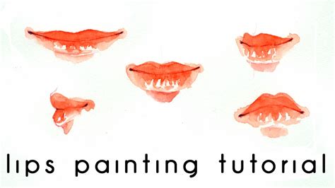 Lips Watercolor Painting Tutorial - YouTube