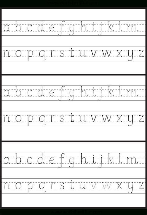 Tracing Small Letters Of The Alphabet - TracingLettersWorksheets.com